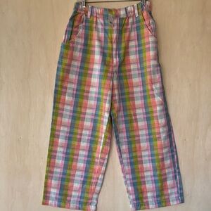 NWT Free People Love Buzz  Plaid Pants. Medium